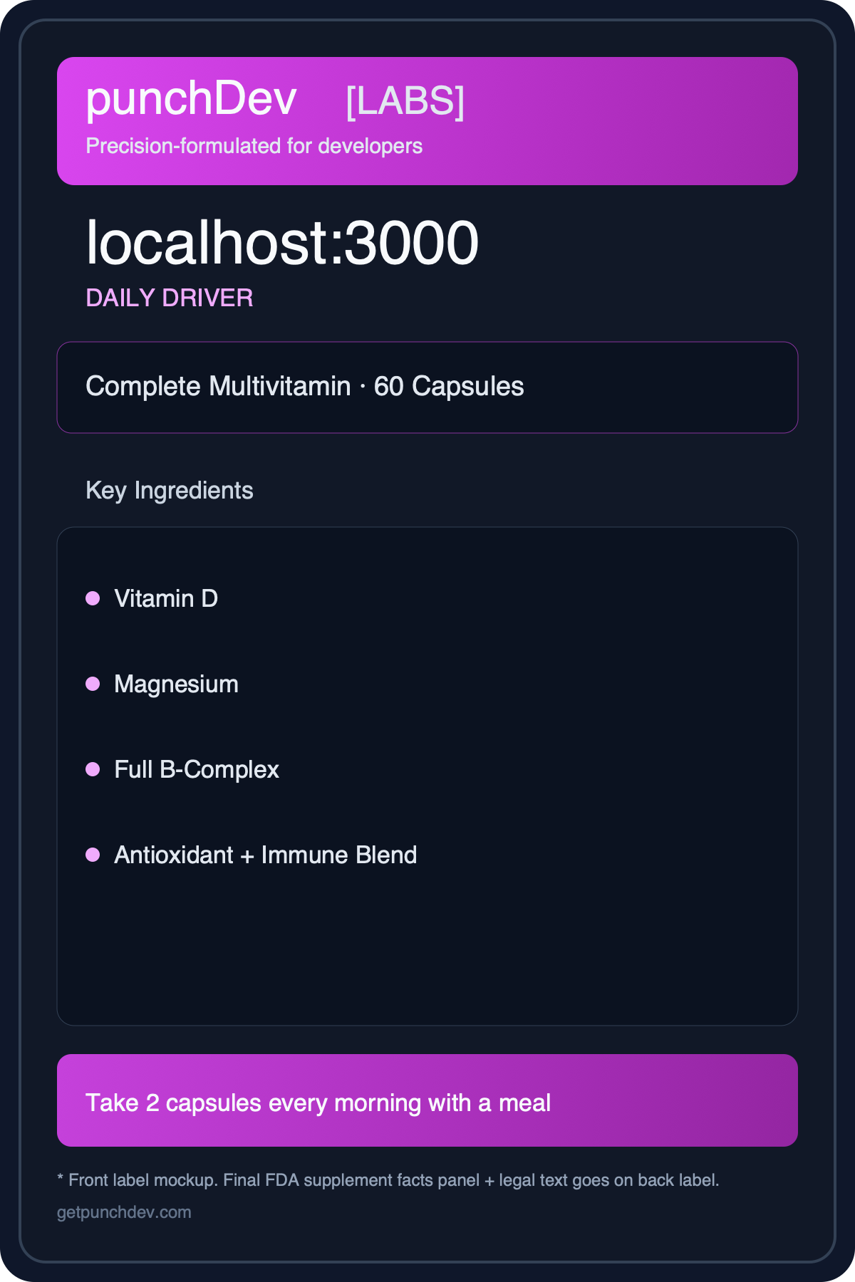 localhost:3000 label