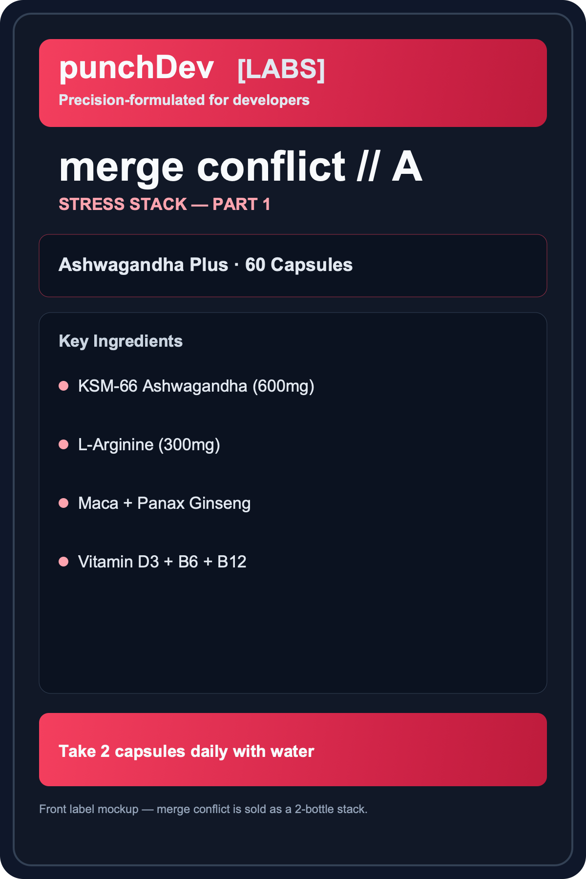 merge conflict stack part 1 ashwagandha label
