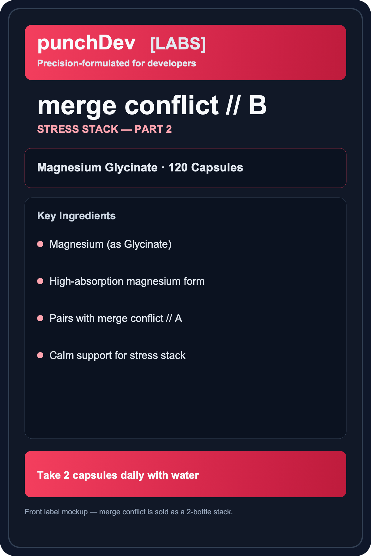 merge conflict stack part 2 magnesium label